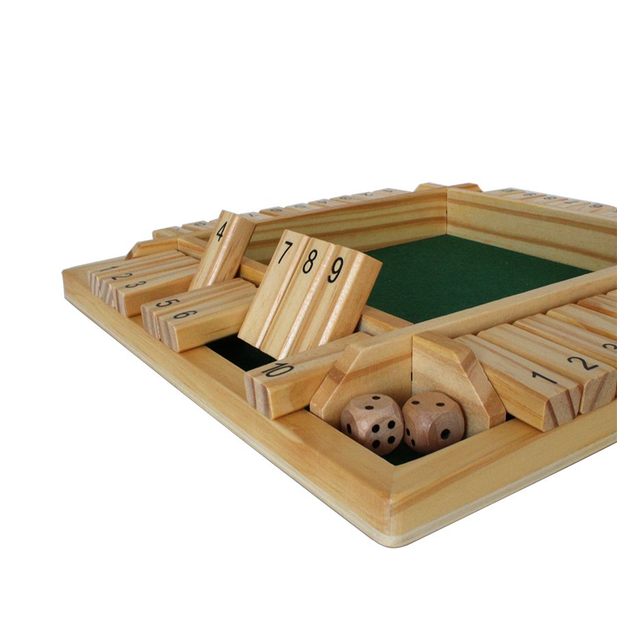 New Trend Wooden Shut the Box Old Fashioned Dice Board Games Fun Play for Adults Kids Family Wooden Chess Games
