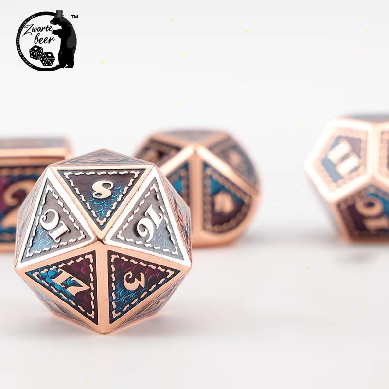 Custom 20mm Metal diceDicing D20 Bulk Dragon Scales Dice Game Wholesale Polyhedral Rpg Dnd Dice Set