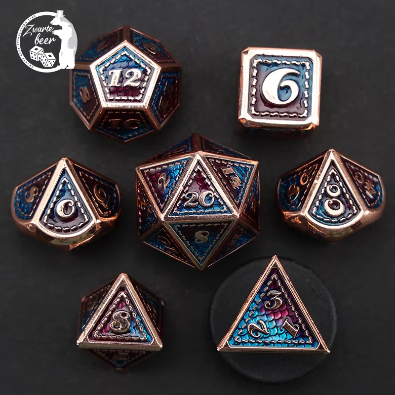 Custom 20mm Metal diceDicing D20 Bulk Dragon Scales Dice Game Wholesale Polyhedral Rpg Dnd Dice Set