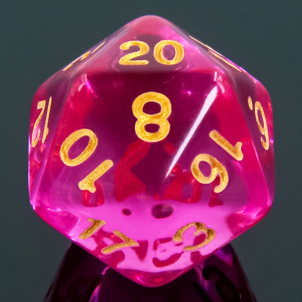 Wholesale 16mm Square DND Glow in the Dark Acrylic Polyhedral Dice Set Standard Size for Gaming