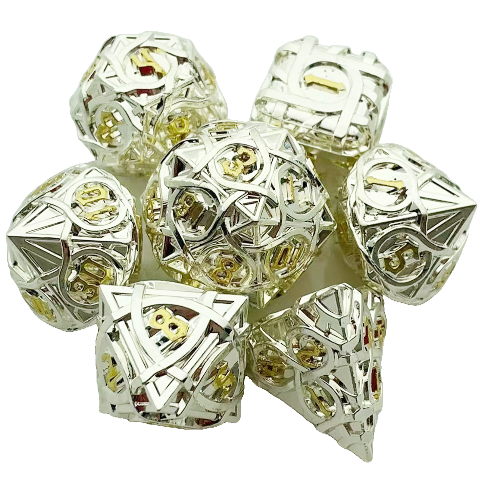 Dungeons & Dragons RPG Metal Polyhedral Dice Set for Board Games for DND RPG Players