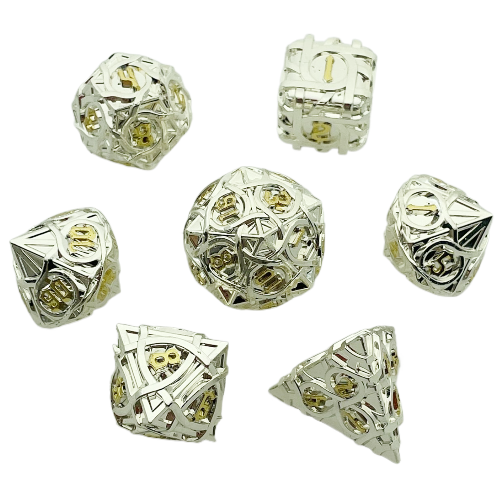 Dungeons & Dragons RPG Metal Polyhedral Dice Set for Board Games for DND RPG Players