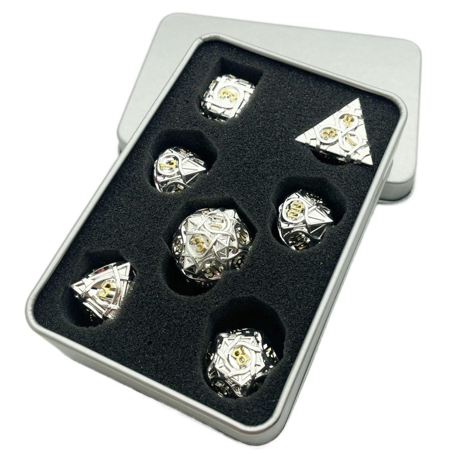 Dungeons & Dragons RPG Metal Polyhedral Dice Set for Board Games for DND RPG Players
