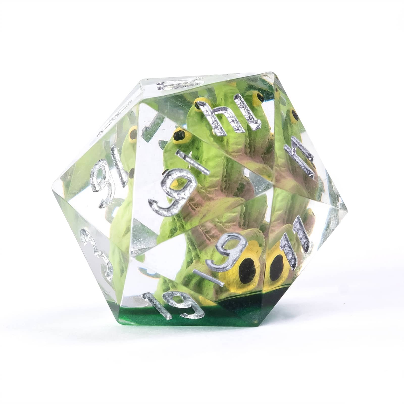 Udixi Polyhedral custom logo rpg dungeons and dragons resin sharp edge sides D20 dice Beholder