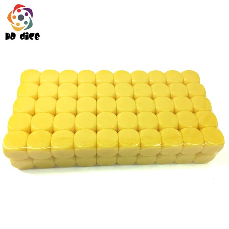 Factory direct Sale 16mm round corner blank red purple blue d6 dice for teaching painting printing