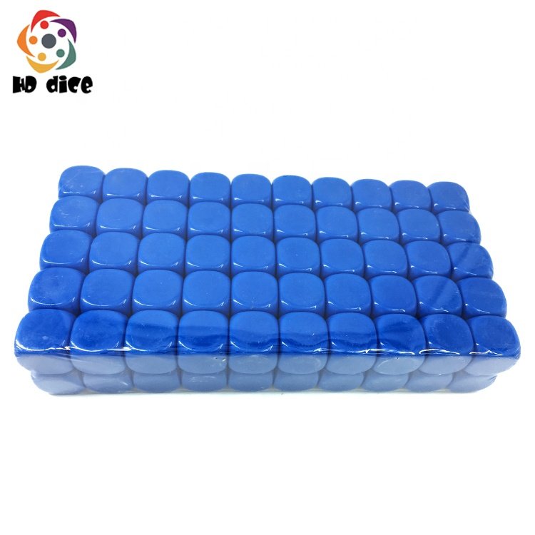 Factory direct Sale 16mm round corner blank red purple blue d6 dice for teaching painting printing