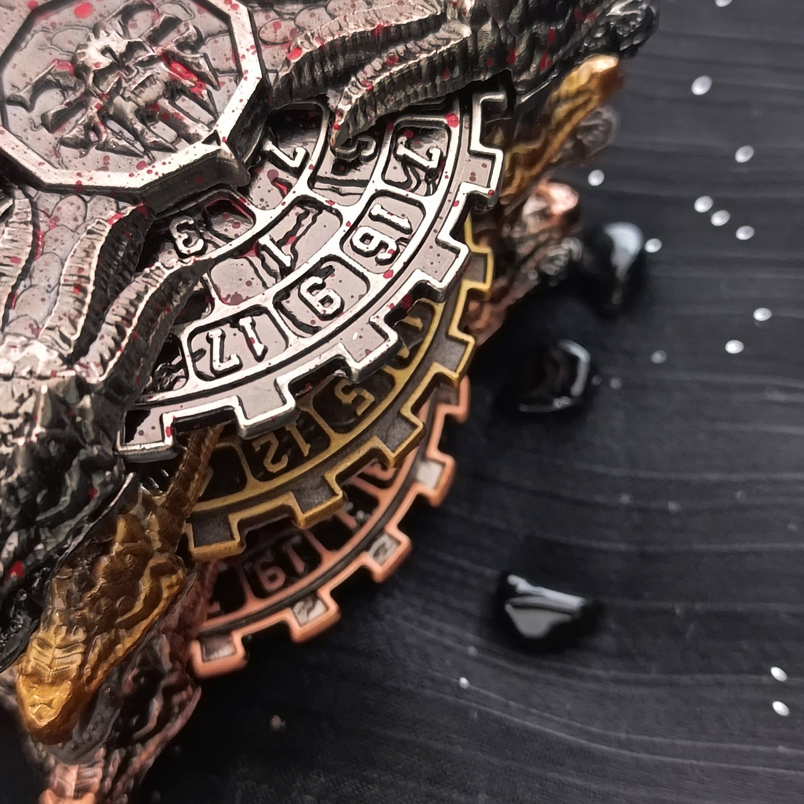 70MM Polyhedron Rolling Dragon Dice Spinner Board Game Holiday Gift dnd Metal Dice Spinner