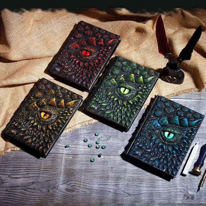 Premium Retro 3D Embossed Resin Dice Book Dragon Eye Book for DND Player
