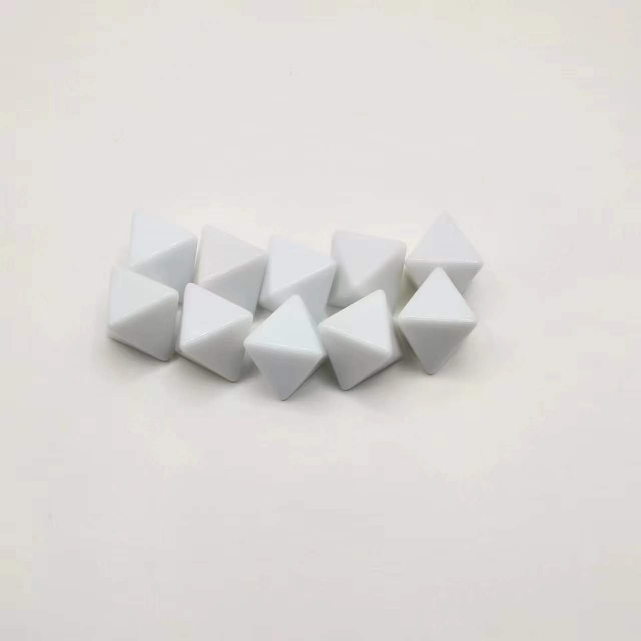 D8 Blank Dice Polyhedron White Acrylic Custom Printed Game Dice Wholesale