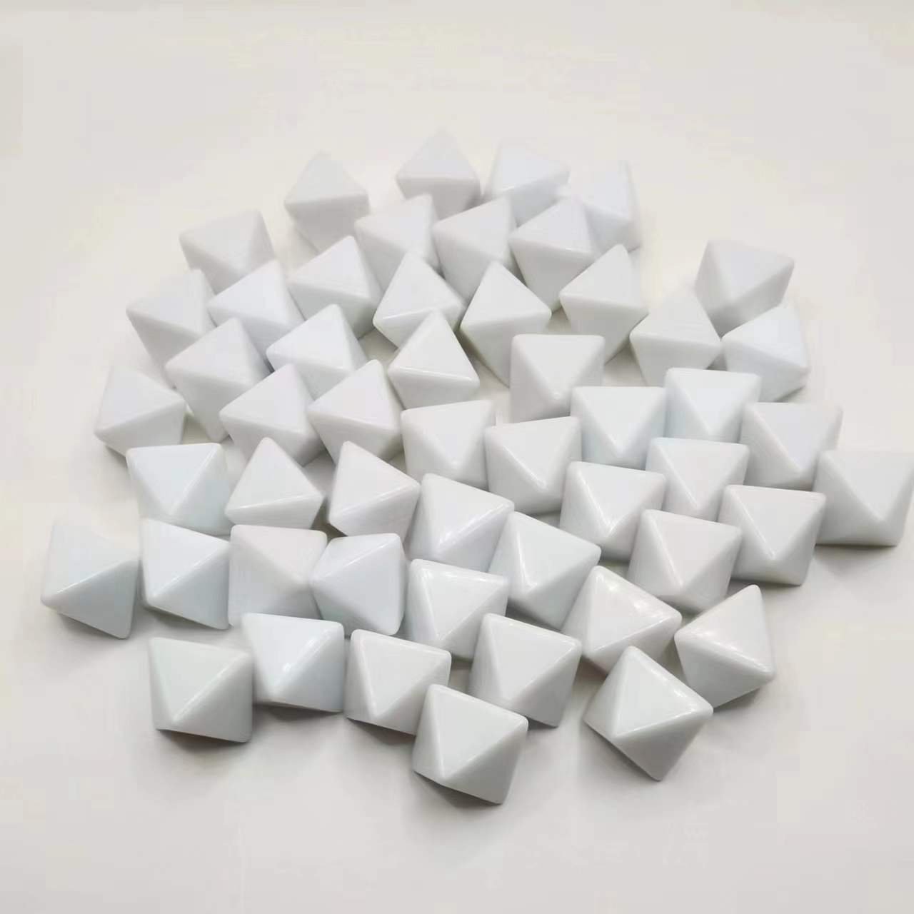 D8 Blank Dice Polyhedron White Acrylic Custom Printed Game Dice Wholesale