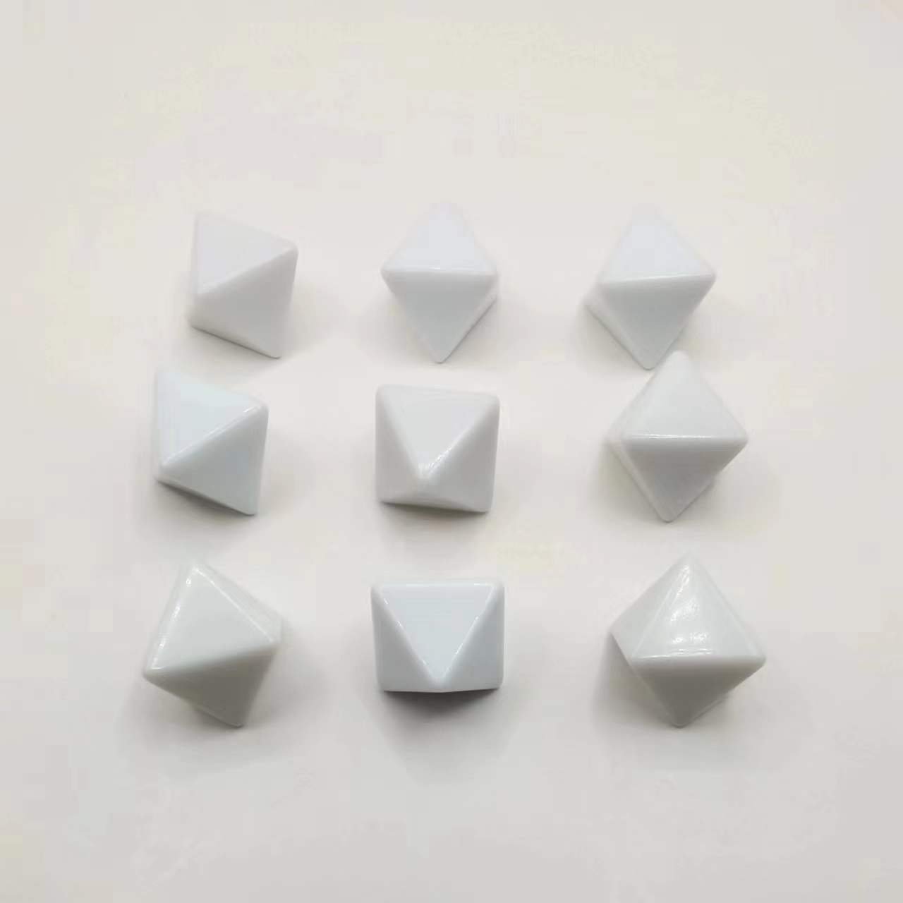 D8 Blank Dice Polyhedron White Acrylic Custom Printed Game Dice Wholesale