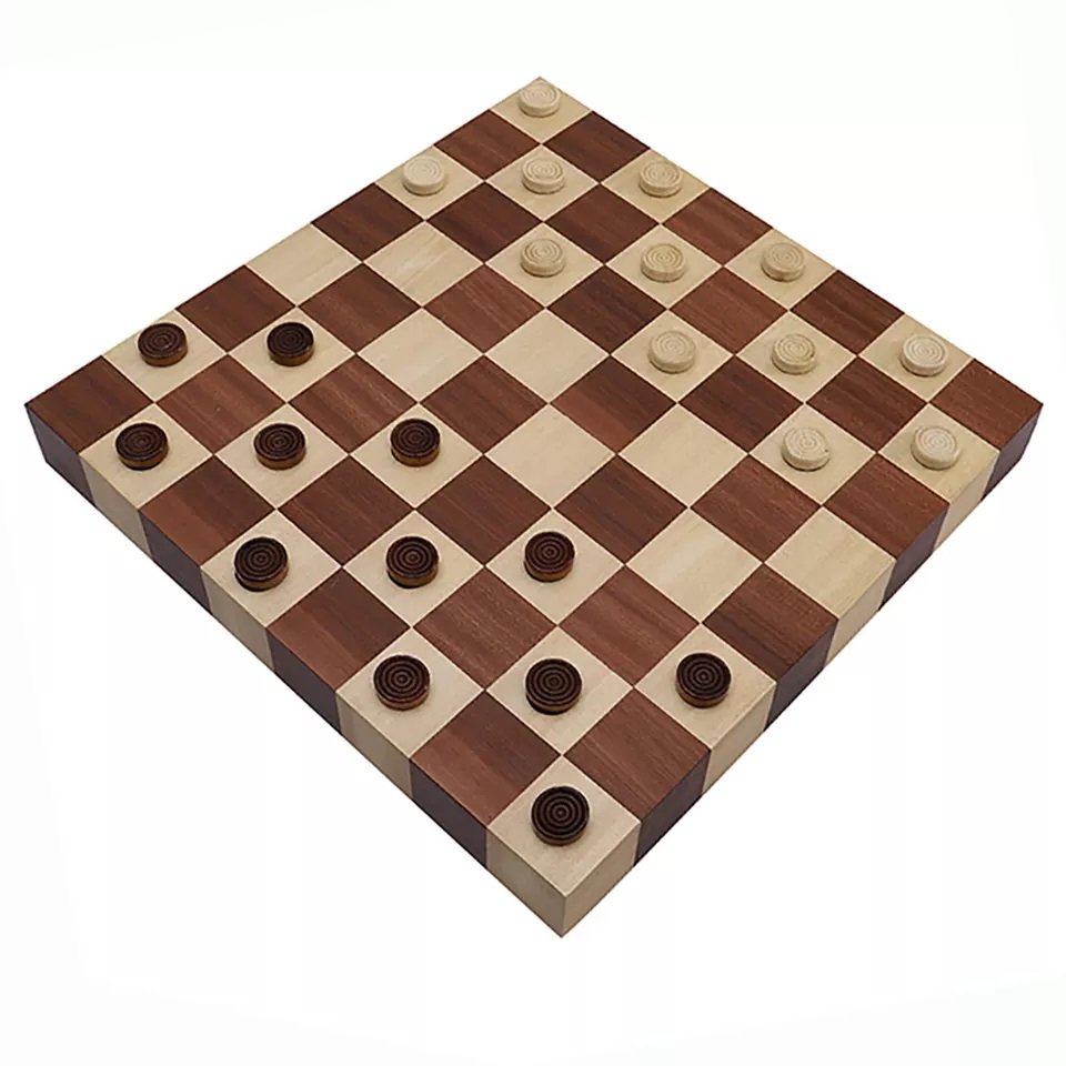 Metier Wooden Game Board Game Flying Chess Set for Promotion Gift Mini Travel Indoor Women Men Wood Chess Game for adults