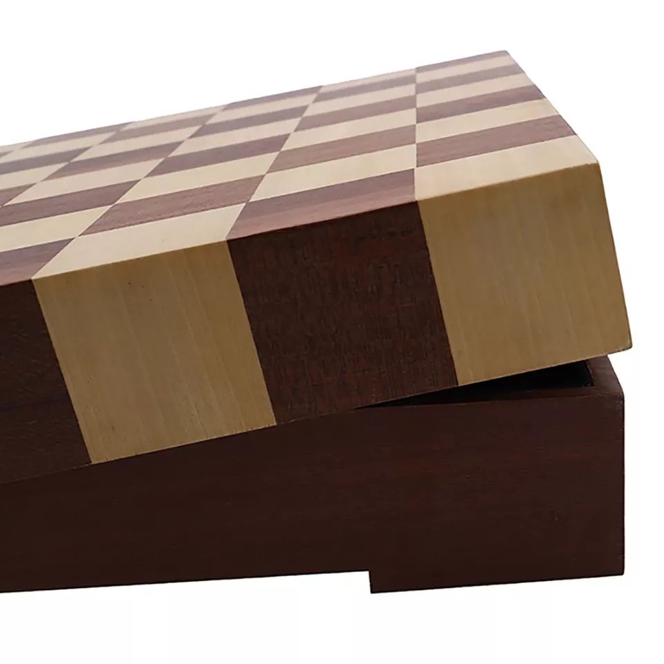 Metier Wooden Game Board Game Flying Chess Set for Promotion Gift Mini Travel Indoor Women Men Wood Chess Game for adults