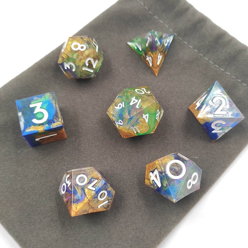Custom Roulette Dice Wholesale Punk Gear Dice custom d20 dungeon and dragon Rpg dnd spinner dice