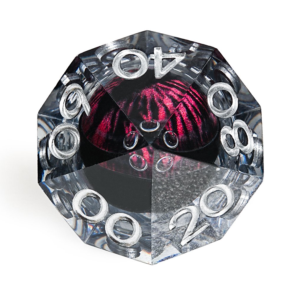 7Pcs Black & Silver Longan Dice Resin Polyhedral Dice For DND Role Games Playing Collection Set