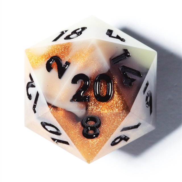 Mini Planet Custom Logo Resin AMBER Dragon and Dungeon DND RPG Dice Set Sharp Edges Board Game Gift Dice