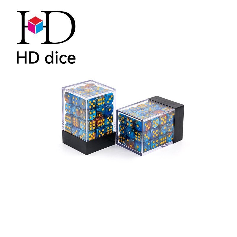 High quality 12mm pips dice of 36pcs with plastic box acrylic dice d6 mini dice