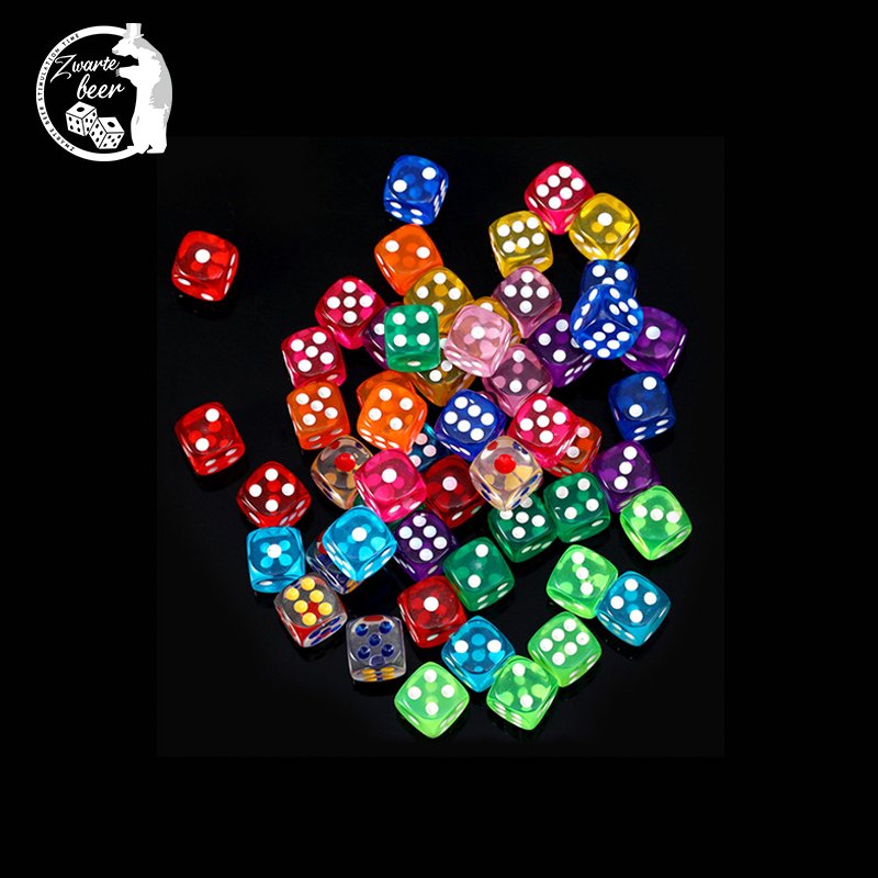 Custom Educational D6 14mm resin Round Corner Dice Transparent Solid Color Polyhedral Dice Multicolor Dice game