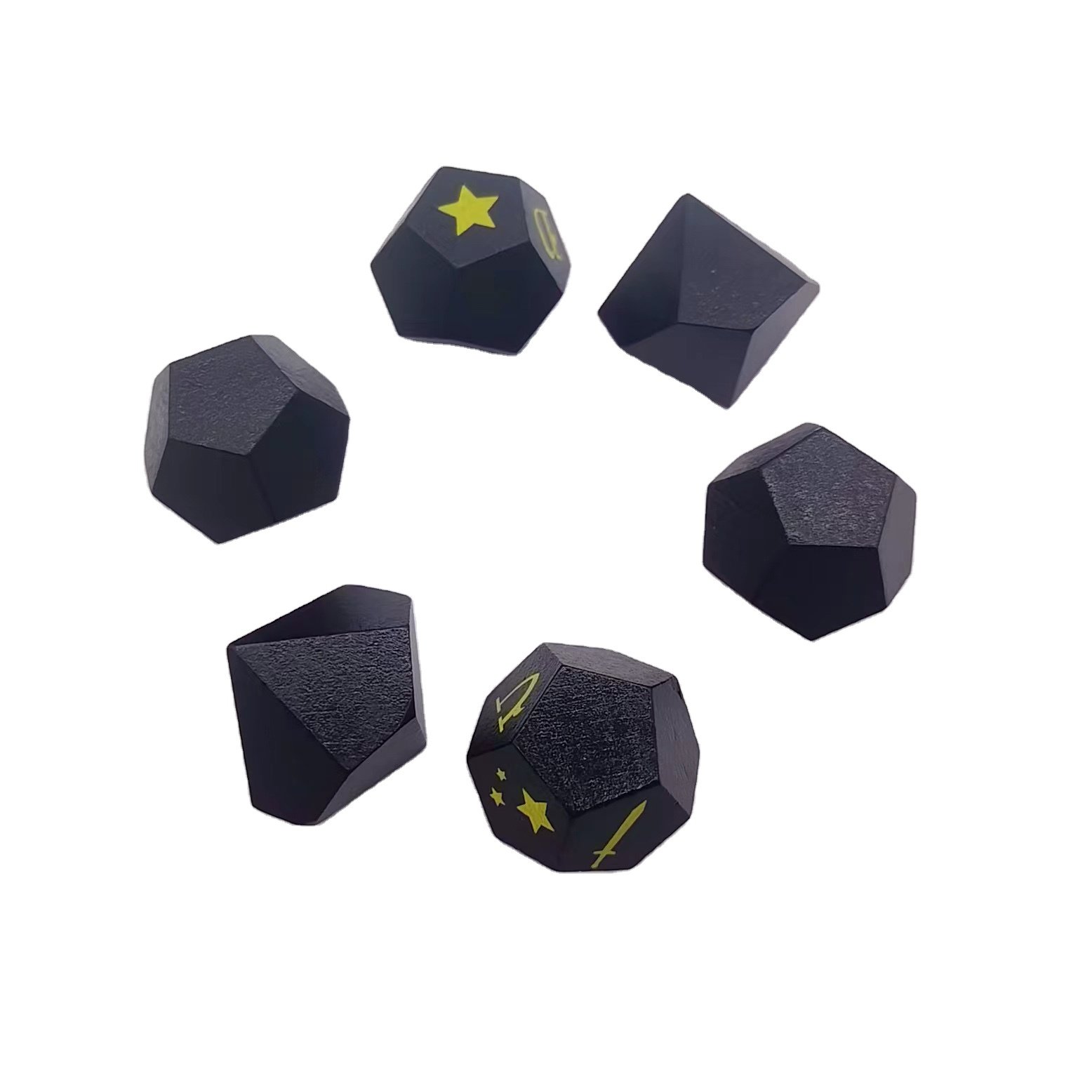 factory custom logo Wholesale 16mm round wooden Dice Side Blank for Board Games and Promotions