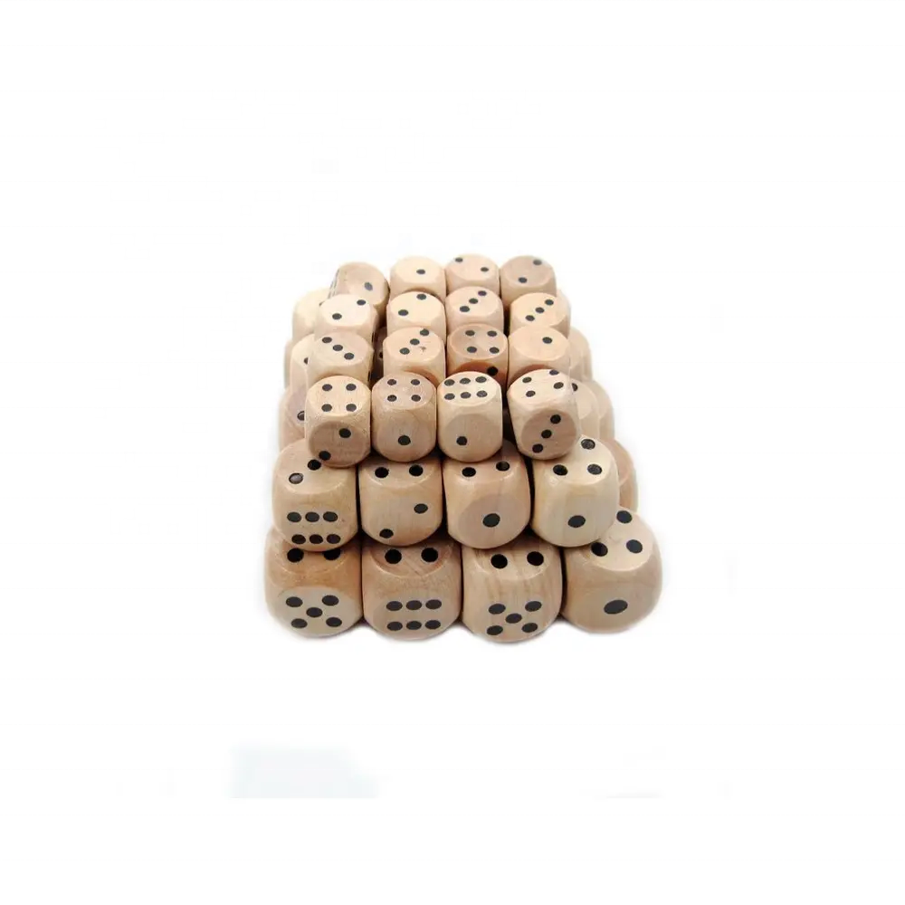 Customized Personalized Hot Sale Rounded Corners Wooden Dice For Ktv Bar Entertainment Games