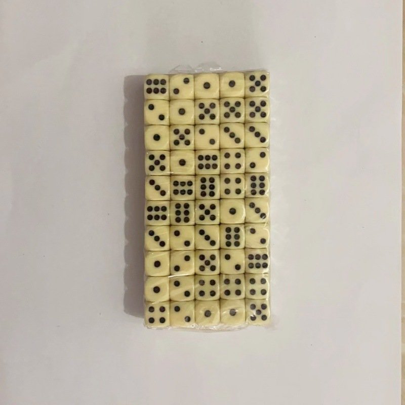 12mm 14mm 16mm dice beige ivory cube acrylic dice entertainment teaching aids board game dice accessories wholesale