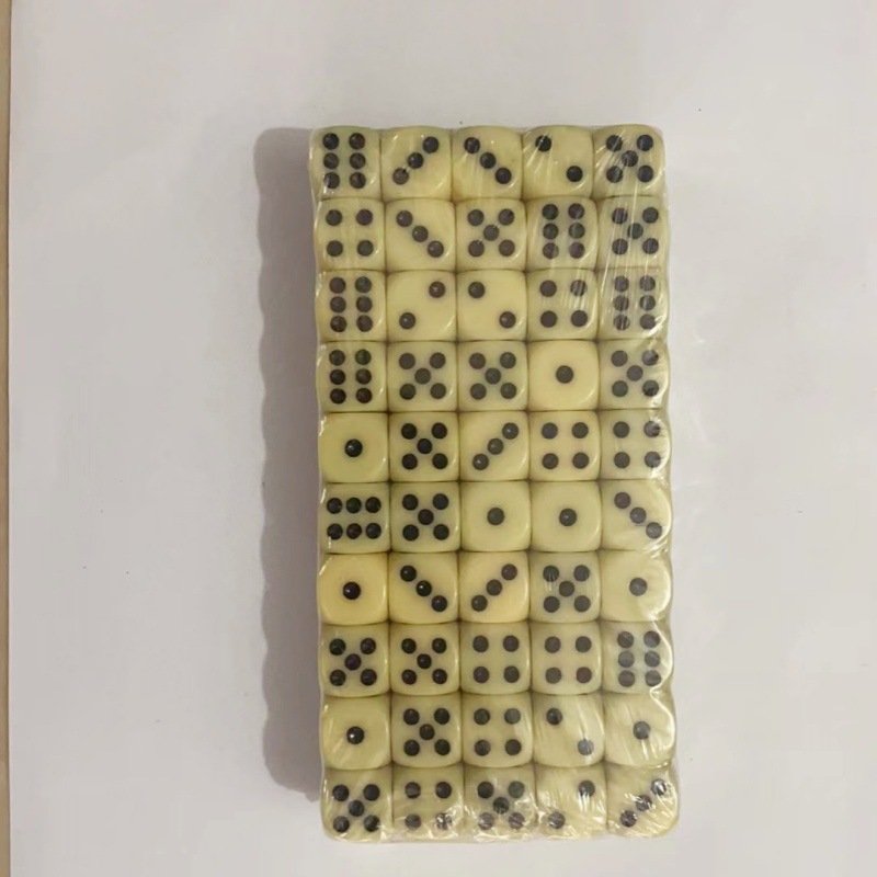 12mm 14mm 16mm dice beige ivory cube acrylic dice entertainment teaching aids board game dice accessories wholesale