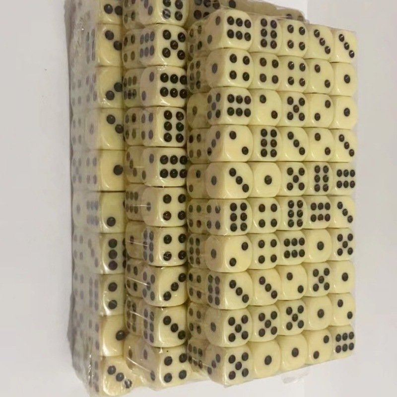 12mm 14mm 16mm dice beige ivory cube acrylic dice entertainment teaching aids board game dice accessories wholesale