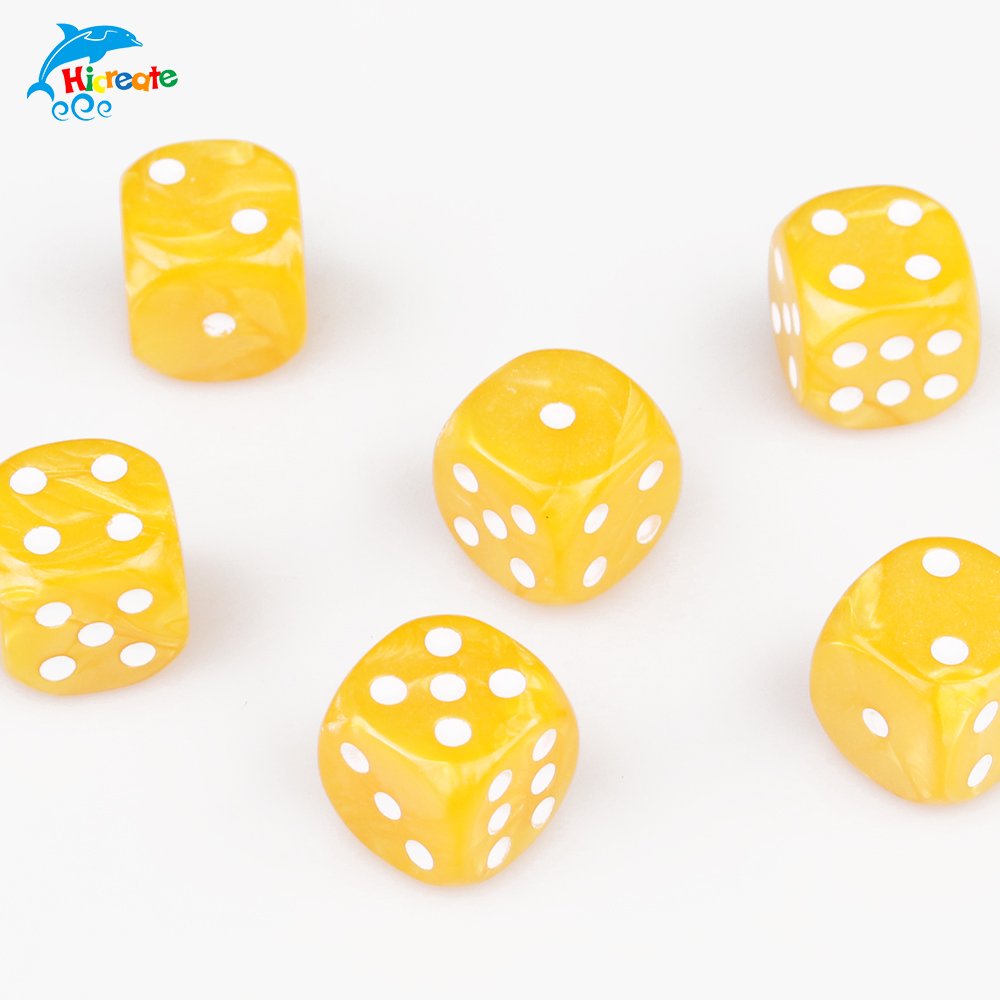 Custom Made 16mm D6 1 Side Printed Acrylic Dice