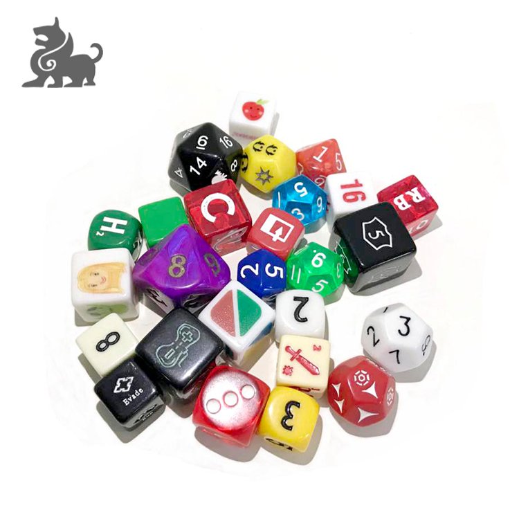 High Quality Durable Custom Engraving Polyhedral Board Game Dice custom printed dice