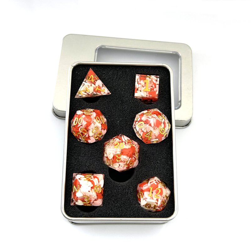 DND Multi-faceted Resin Dice set Sharp Edge RPG Dungeons & Dragons board game Dice