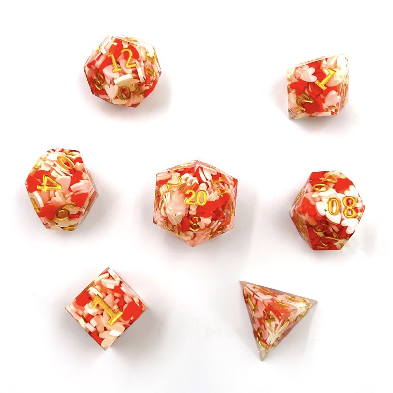 DND Multi-faceted Resin Dice set Sharp Edge RPG Dungeons & Dragons board game Dice