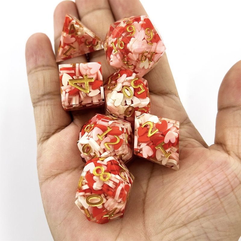DND Multi-faceted Resin Dice set Sharp Edge RPG Dungeons & Dragons board game Dice