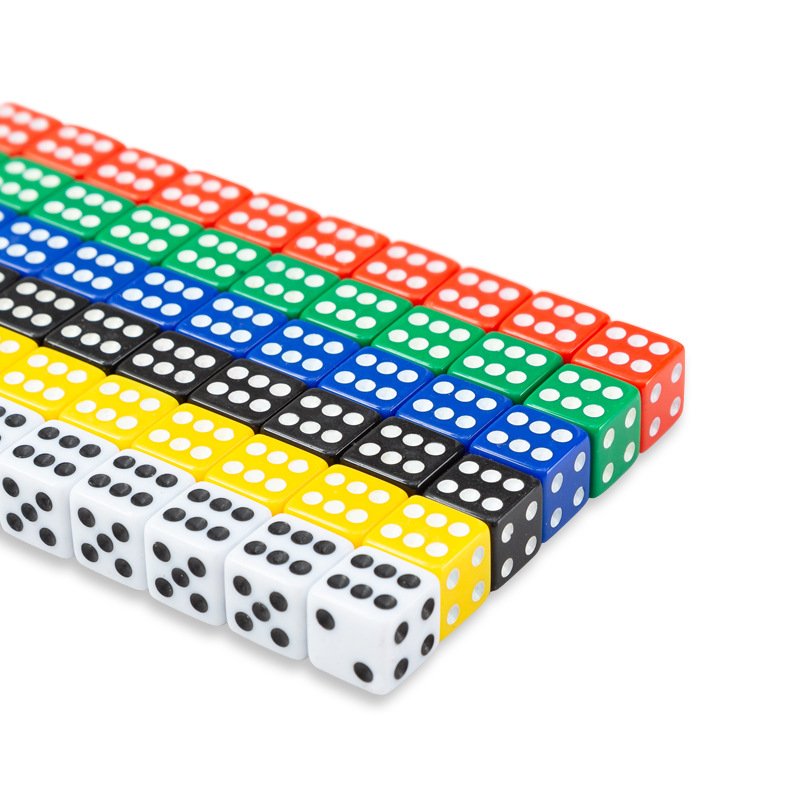 wholesale mixcolor solid 16mm sided round corner plastic playing acrylic game dices cubes dice casino dice
