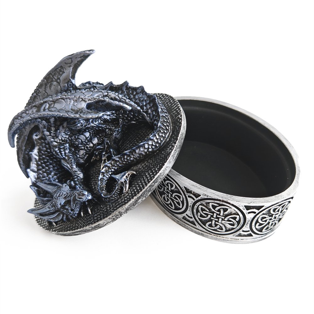 Jewelry Storage Box Dungeons and Dragons D&D RPG Dice Box with Dragon Lid Retro Dice Case Resin Custom DND Dice Box