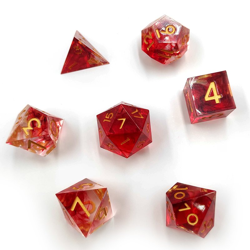 color resin polyhedron sharp edges dice D4 D8 D10 D12 D20 D % DND custom board game resin dice
