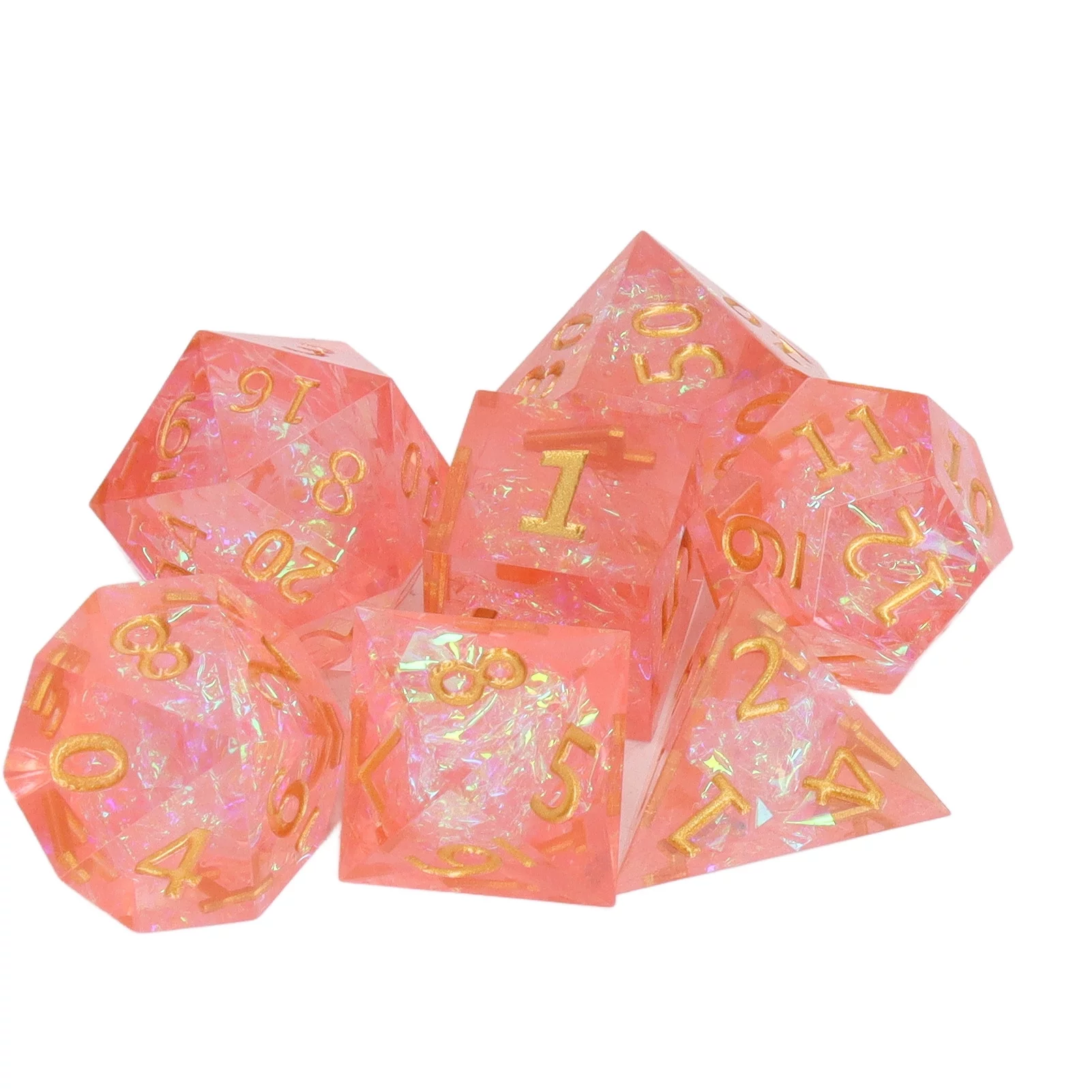 7Pcs creative D6 D8 D10 D12 D20 Resin D&d DND Dice Set Dice table game accessories Polyhedral Dungeons & Dragons board game