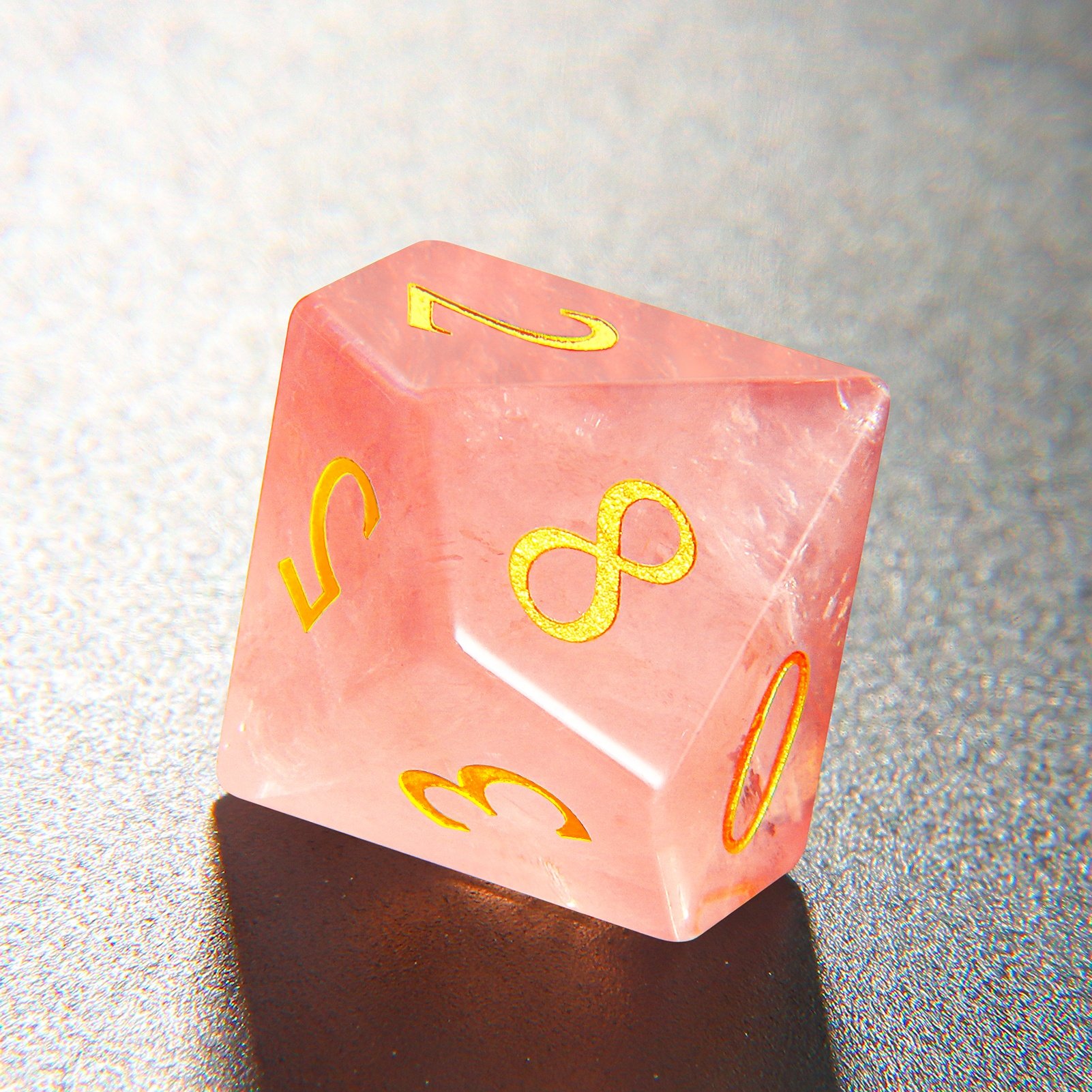 RPG Handmade Dice Sets Pink Crystal Dice Polyhedron DND Dice For Role-playing Game Dungeons And Dragons