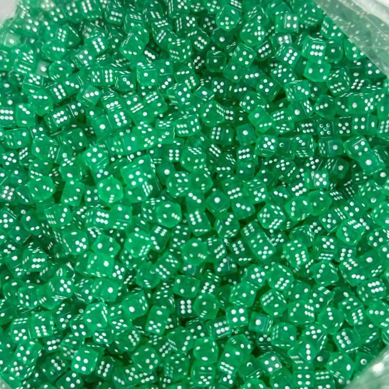 Manufacturer Bulk custom acrylic dice multicolor transparent small tiny gaming 5mm dice