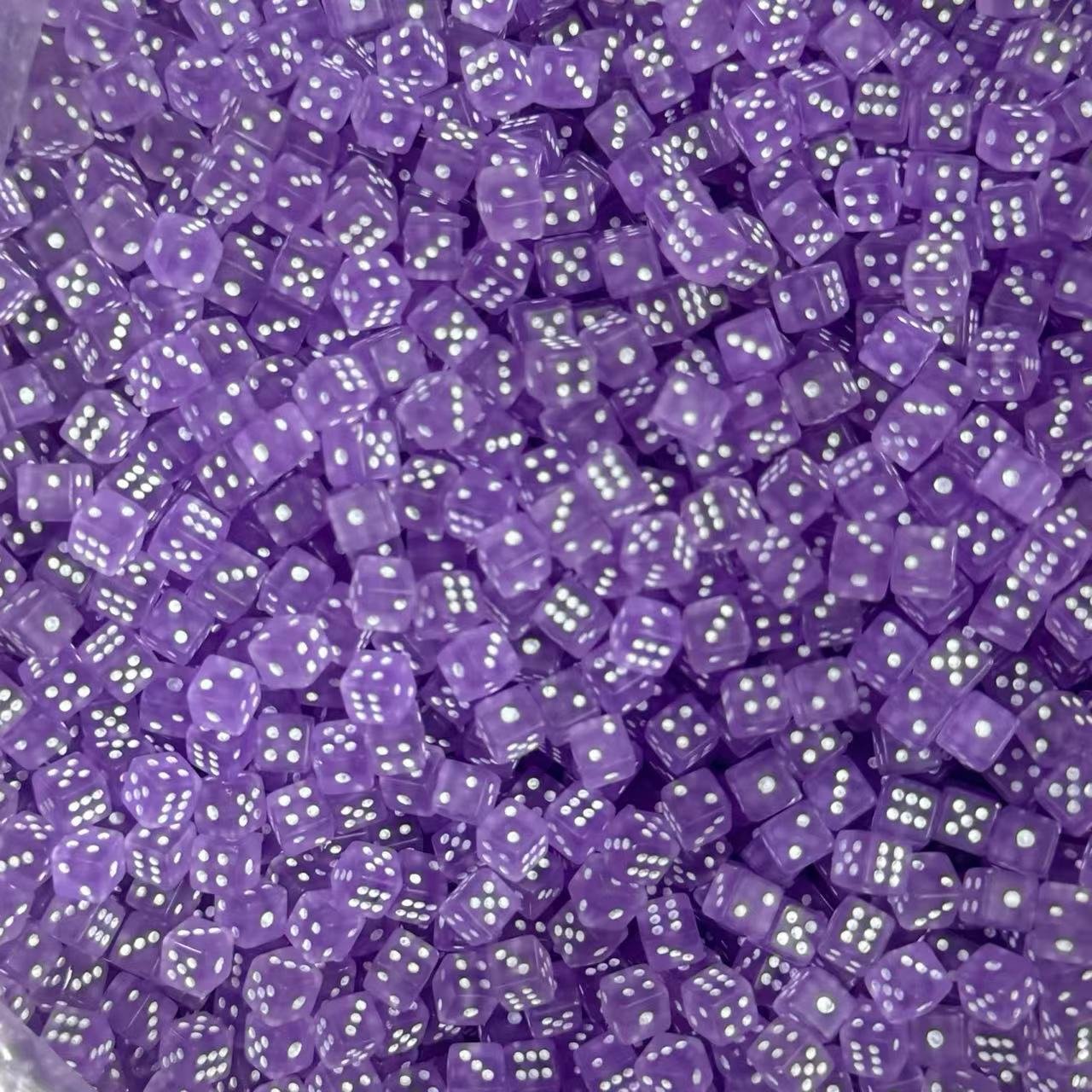 Manufacturer Bulk custom acrylic dice multicolor transparent small tiny gaming 5mm dice