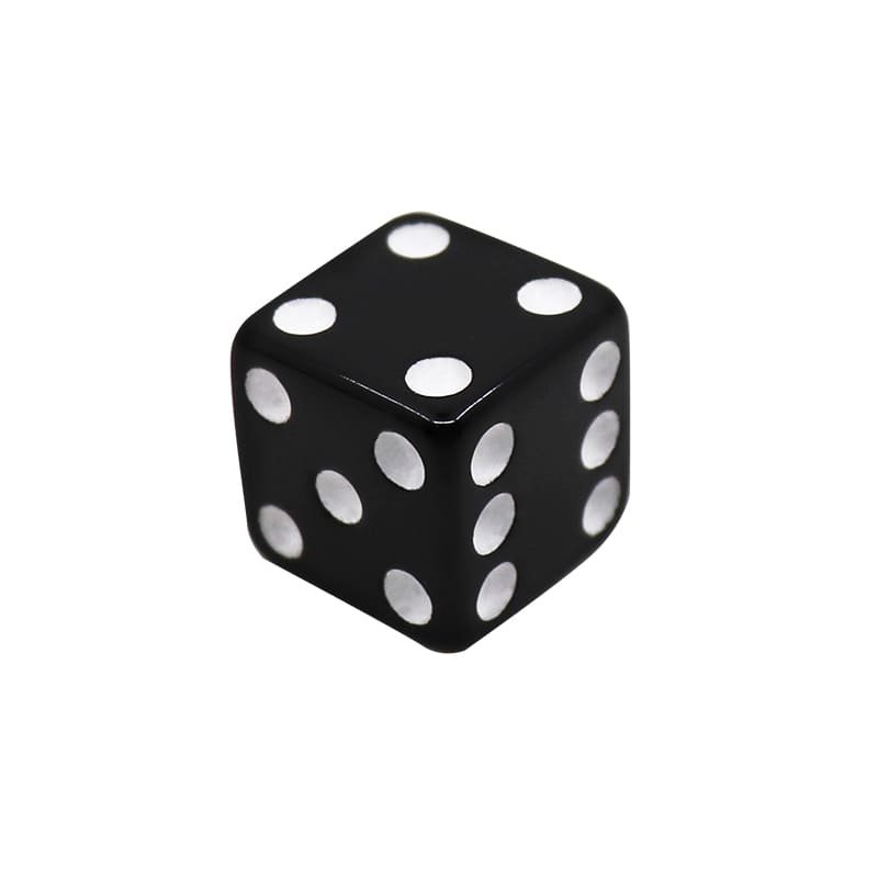 6 Sided Opaque Dice - Black
