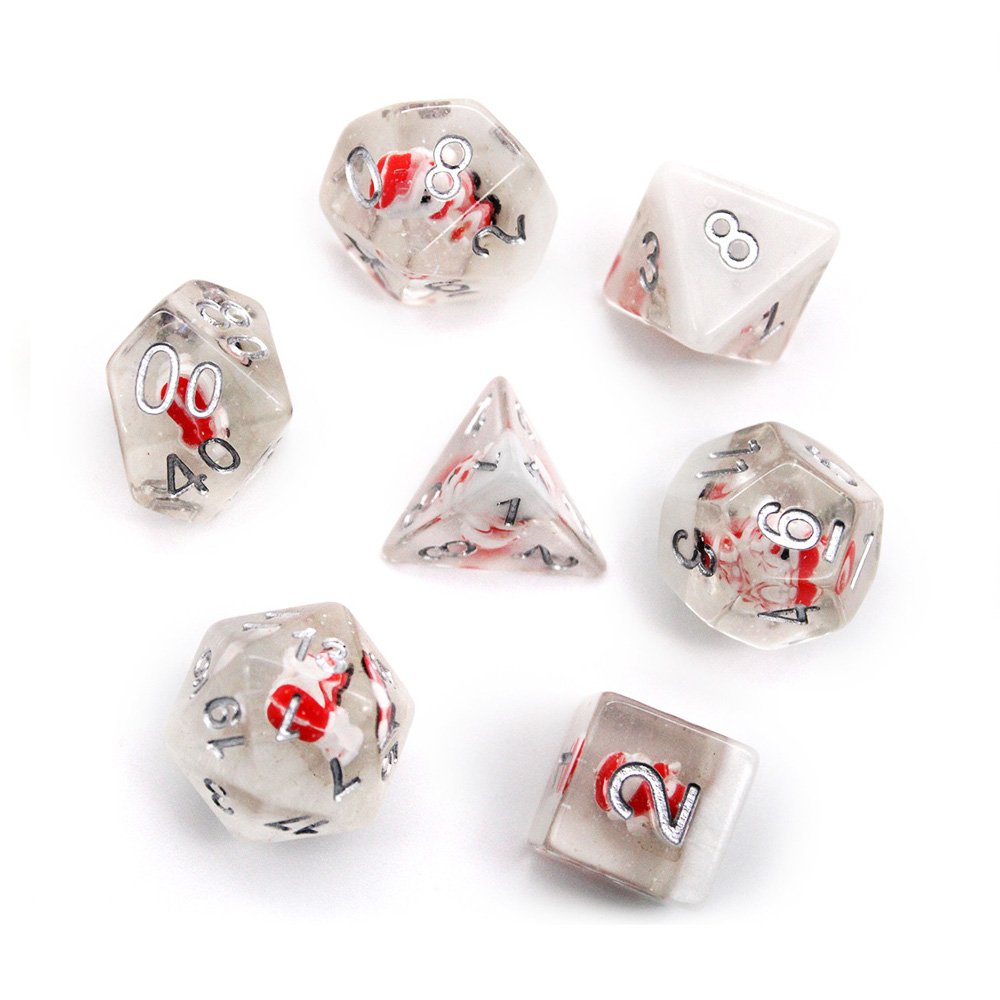Custom Santa Claus Dice Board Game Christmas Merry Snow Gift Rpg Transparent D12 Polyhedral Resin Epoxy Dice