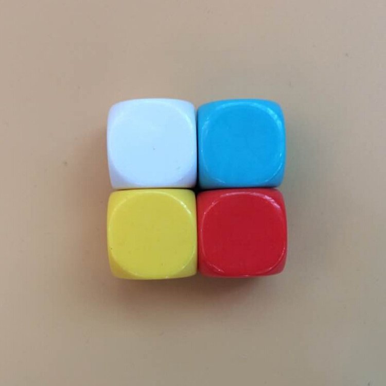 Custom Color Size 16mm Resin Polyhedral Dice D6 Engraving DIY Acrylic Blank Custom Rounded Corners Dice for Board Game