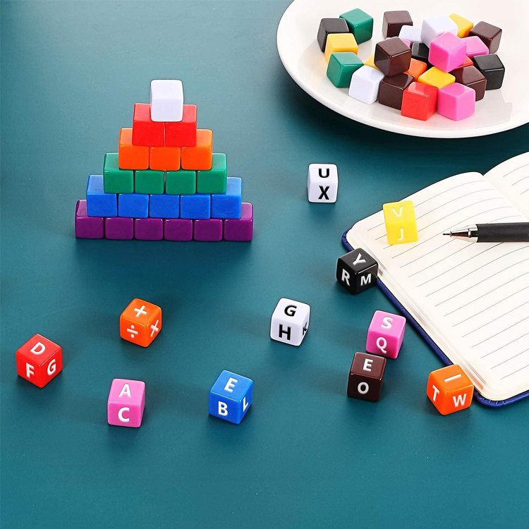 Custom Color Size 16mm Resin Polyhedral Dice D6 Engraving DIY Acrylic Blank Custom Rounded Corners Dice for Board Game