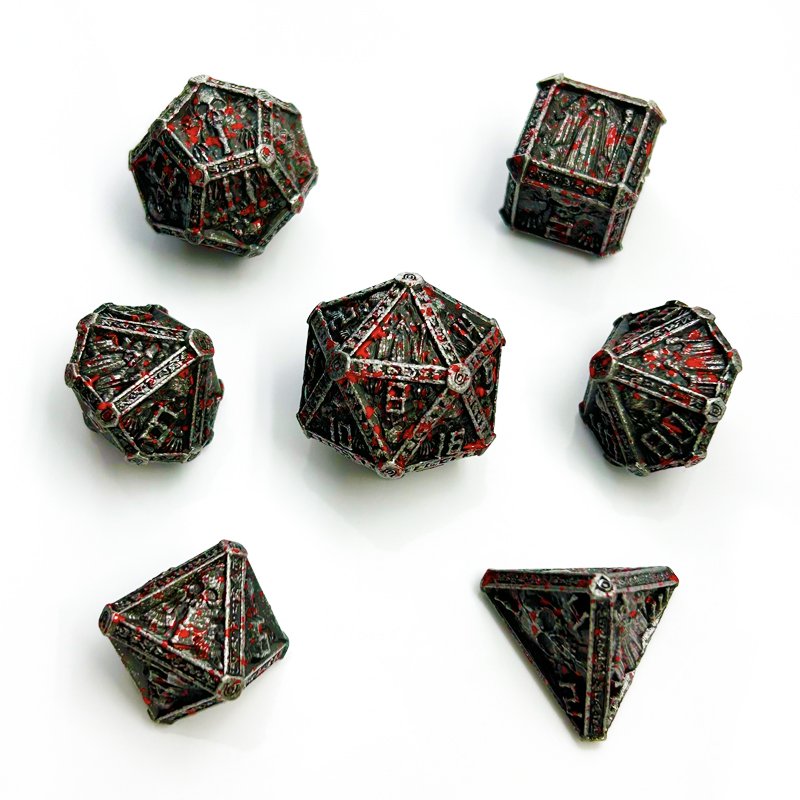 Witcher Metal Polyhedron Dice Do Not Disturb Dungeons & Dragons Casino Dice RPG Metal dice