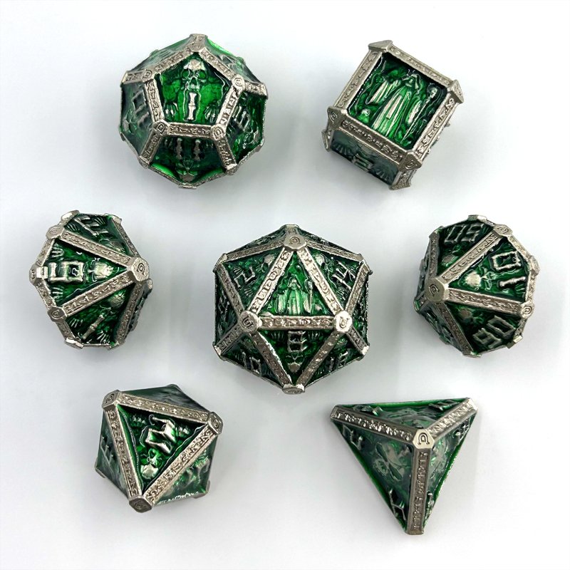 Witcher Metal Polyhedron Dice Do Not Disturb Dungeons & Dragons Casino Dice RPG Metal dice