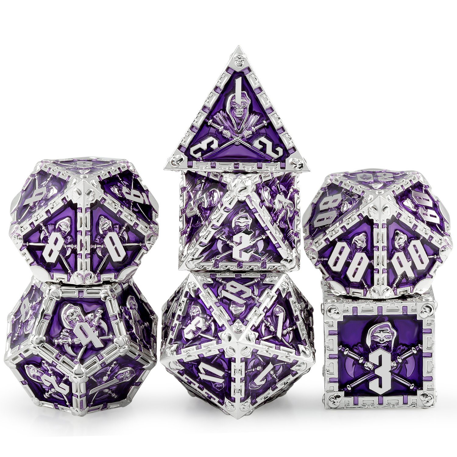 Free sample DND Metal Dice set, Custom The Reaper Metal D&D Dice Set D4 D6 D8 D10 D12 D20 for Dungeons and Dragons Game