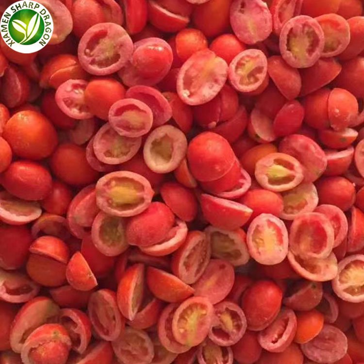 Export wholesale 18-30mm half diced iqf frozen cherry tomato in bulk price