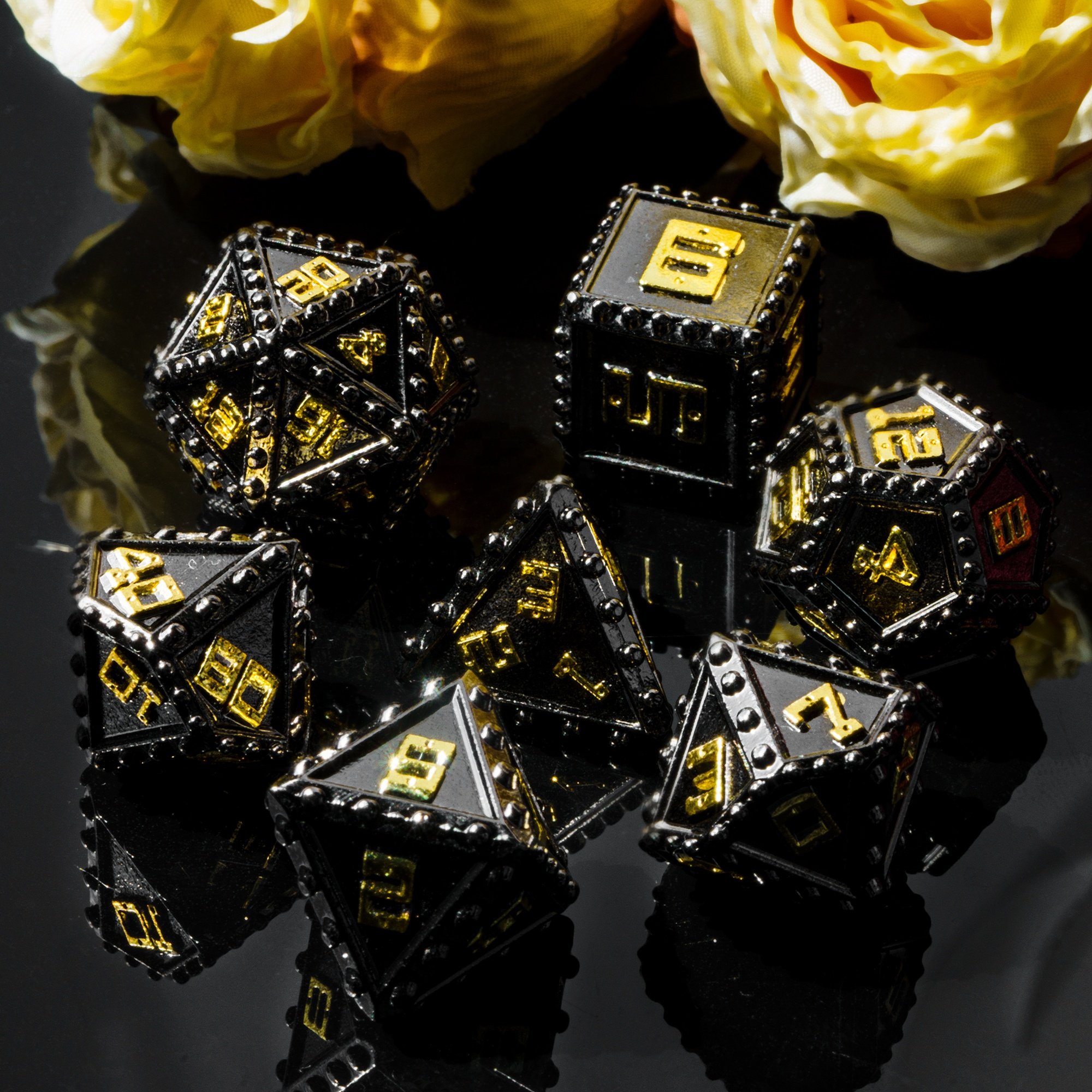 Udixi Polyhedral metal custom logo rpg dungeons and dragons dice game set Rivet Series