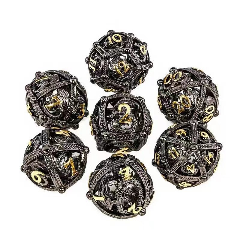 New vintage polyhedral rounded Dragon dice set Custom dice for Dungeons & Dragons board game dice