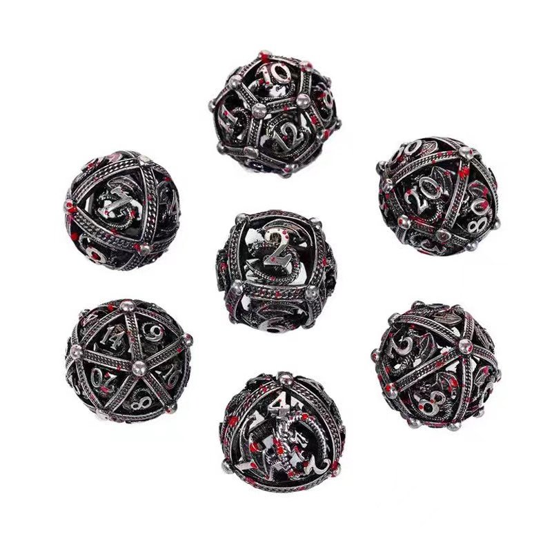 New vintage polyhedral rounded Dragon dice set Custom dice for Dungeons & Dragons board game dice